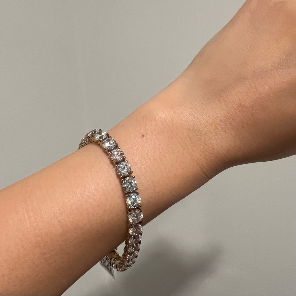 NEW Diamonique Sterling Silver Tennis Bracelet